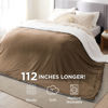 Picture of Bedsure Sherpa Fleece Cal King Blankets for Bed - Thick and Warm Oversized Blanket for Winter, Soft Fuzzy Plush Large Blanket for All Seasons, Camel, 112x98 Inches
