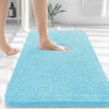 Picture of OLANLY Bathroom Rugs 36x24, Extra Soft Absorbent Chenille Bath Rugs, Rubber Backing Quick Dry, Machine Washable Bath Mats for Bathroom Floor, Tub and Shower, Home Decor Accessories, Sky Blue