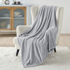 Picture of Bedsure Fleece Blanket Twin Blanket - Light Grey Lightweight Blanket for Sofa, Couch, Bed, Camping, Travel - Super Soft Cozy Microfiber Blanket