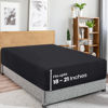 Picture of Utopia Bedding King Fitted Sheet - Extra Deep Pocket - 21 Inch Deep Pocket - Soft Microfiber -Shrinkage and Fade Resistant-Easy Care -1 Fitted Sheet Only (Black)