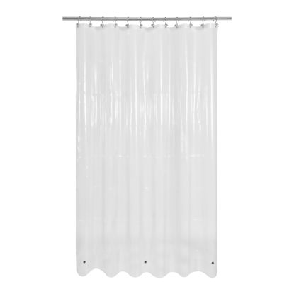 Picture of Mrs Awesome Extra Long Shower Curtain Liner with 3 Magnets, Ceiling to Floor XL PEVA Plastic Shower Curtain for Bathroom Lightweight & Waterproof, 72 x 96, Clear
