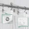 Picture of Mrs Awesome Extra Long Shower Curtain Liner with 3 Magnets, Ceiling to Floor XL PEVA Plastic Shower Curtain for Bathroom Lightweight & Waterproof, 72 x 96, Clear