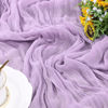 Picture of Socomi Cheesecloth Table Runner 10ft Gauze Boho Rustic Lilac Purple Cheese Cloth Table Runner for Baby Shower Decoration Wedding Easter Summer Table Runner 10pcs Lilac