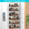 Picture of HuggieGems 6 Pack Magnetic Spice Storage Rack Organizer for Refrigerator and Oven, Bronze Fridge Organizers and Storage
