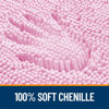 Picture of OLANLY Bathroom Rugs 47x24, Extra Soft Absorbent Chenille Bath Rugs, Rubber Backing Quick Dry, Machine Washable Bath Mats for Bathroom Floor, Tub and Shower, Home Decor Accessories, Pink