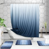 Picture of OLANLY Luxury Toilet Rugs U-Shaped 24x20, Extra Soft and Absorbent Microfiber Bathroom Rugs, Non-Slip Plush Shaggy Bath Mat, Machine Wash Dry, Contour Bathroom Mats for Toilet Base, Navy