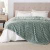Picture of Bedsure King Size Blanket for Bed - Super Soft Cozy Blankets for Women, Cute Large Fleece Throws for Girls, Sage Green, 108x90 Inches