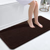 Picture of OLANLY Bathroom Rugs 47x20, Extra Soft Absorbent Chenille Bath Rugs, Rubber Backing Quick Dry, Machine Washable Bath Mats for Bathroom Floor, Tub and Shower, Home Decor Accessories, Brown