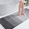 Picture of OLANLY Bathroom Runner Rugs 54x24, Extra Soft Absorbent Microfiber Bath Rugs, Rubber Backing, Quick Dry, Machine Washable Bath Mats for Bathroom Floor, Tub, Shower and Home Decor Accessories, Grey
