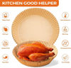 Picture of Vailnd 9inch Round Air Fryer Disposable Paper Liners, 125PCS Non-Stick Food Grade Air Fryer Parchment Liner, Oil Resistant, Waterproof, Food Grade Baking Paper for 5-10 QT Air Fryer Microwave