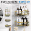 Picture of Shower Caddy 5 Pack,Adhesive Shower Organizer for Bathroom Storage&Home Decor&Kitchen,No Drilling,Large Capacity,Rustproof Stainless Steel Bathroom Organizer,Shower Shelves for Inside Shower-Larger