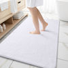 Picture of OLANLY Bathroom Rugs 59x35, Extra Soft Absorbent Chenille Bath Rugs, Rubber Backing Quick Dry, Machine Washable Bath Mats for Bathroom Floor, Tub and Shower, Home Decor Accessories, White