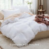 Picture of Bedsure Bright White Duvet Cover Queen Size - 3 Pieces Prewashed Extra Soft Bedding Set, Includes 1 Duvet Cover 90x90 Inches with Zipper Closure & 2 Pillow Shams, Comforter Not Included