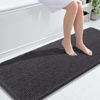 Picture of OLANLY Bathroom Rugs 59x24, Extra Soft Absorbent Chenille Bath Rugs, Rubber Backing Quick Dry, Machine Washable Bath Mats for Bathroom Floor, Tub and Shower, Home Decor Accessories, Dark Grey