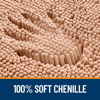 Picture of OLANLY Bathroom Rugs 24x16, Extra Soft Absorbent Chenille Bath Rugs, Rubber Backing Quick Dry, Machine Washable Bath Mats for Bathroom Floor, Tub and Shower, Home Decor Accessories, Peach