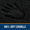 Picture of OLANLY Bathroom Rugs 47x32, Extra Soft Absorbent Chenille Bath Rugs, Rubber Backing Quick Dry, Machine Washable Bath Mats for Bathroom Floor, Tub and Shower, Home Decor Accessories, Black