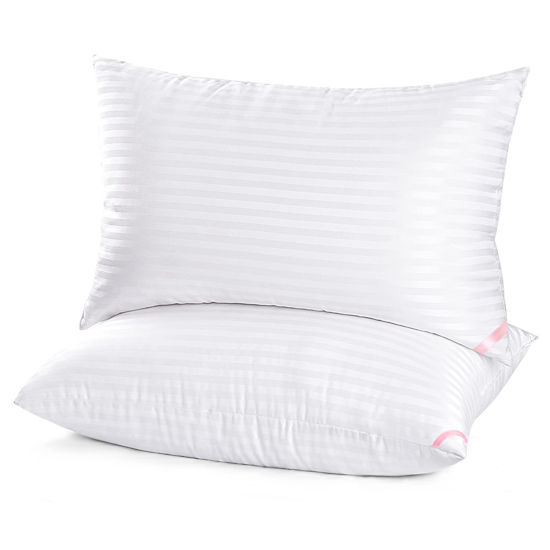 Picture of EIUE Hotel Collection Bed Pillows for Sleeping 2 Pack King Size，Pillows for Side and Back Sleepers,Super Soft Down Alternative Microfiber Filled Pillows,20 x 36 Inches