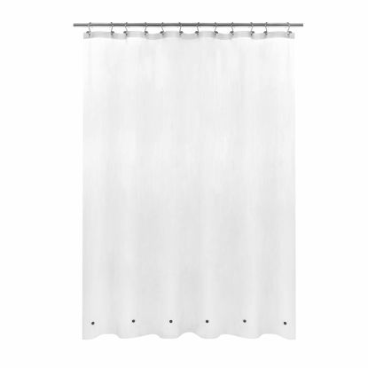 Picture of Mrs Awesome Short Shower Curtain Liner with 6 Magnets 72 x 66 inch Frosted Thick PEVA Waterproof Plastic Shower Curtain 72x66, Frost