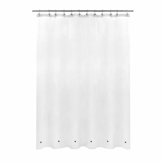 Picture of Mrs Awesome Short Shower Curtain Liner with 6 Magnets 72 x 66 inch Frosted Thick PEVA Waterproof Plastic Shower Curtain 72x66, Frost