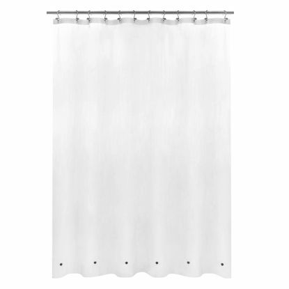 Picture of Mrs Awesome Long Shower Curtain Liner with 6 Magnets 72 x 80 inch Frosted Thick PEVA Waterproof Plastic Shower Curtain 72x80, Frost