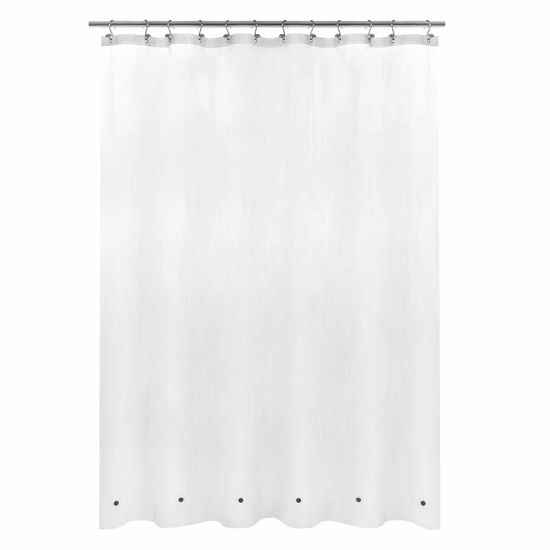 Picture of Mrs Awesome Long Shower Curtain Liner with 6 Magnets 72 x 80 inch Frosted Thick PEVA Waterproof Plastic Shower Curtain 72x80, Frost