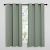 Picture of NICETOWN Greyish Green Nursery Essential Thermal Insulated Solid Grommet Top Blackout Short Curtains/Drapes for Son's Room (1 Pair, 42 x 63 inches)