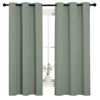 Picture of NICETOWN Greyish Green Nursery Essential Thermal Insulated Solid Grommet Top Blackout Short Curtains/Drapes for Son's Room (1 Pair, 42 x 63 inches)