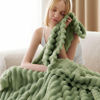 Picture of Bedsure Reseda Fleece Twin Blanket for Couch - Super Soft Cozy Blankets for Women, Cute Small Throws for Girls, 60x80 Inches