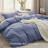 Picture of Bedsure Slate Blue Twin Duvet Cover Set - Soft Prewashed Duvet Cover Twin Size, 2 Pieces, 1 Duvet Cover 68x90 Inches with Zipper Closure and 1 Pillow Sham, Comforter Not Included