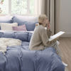 Picture of Bedsure Slate Blue Twin Duvet Cover Set - Soft Prewashed Duvet Cover Twin Size, 2 Pieces, 1 Duvet Cover 68x90 Inches with Zipper Closure and 1 Pillow Sham, Comforter Not Included