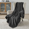 Picture of Bedsure Twin XL Fleece Blanket Dorm Bedding - Lightweight Soft Cozy Blankets for Bed, Sofa, Couch, Travel, Camping, Charcoal, 66"x90"