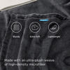 Picture of Bedsure Twin XL Fleece Blanket Dorm Bedding - Lightweight Soft Cozy Blankets for Bed, Sofa, Couch, Travel, Camping, Charcoal, 66"x90"