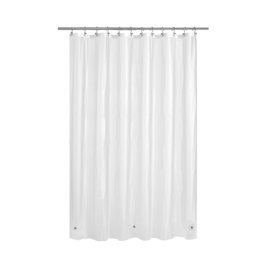 Picture of Mrs Awesome Long Shower Curtain Liner with 3 Magnets, 72x78 Frosted PEVA Shower Liner, 78 Length Plastic Shower Curtain for Bathroom, Waterproof, 72 x 78, Frost