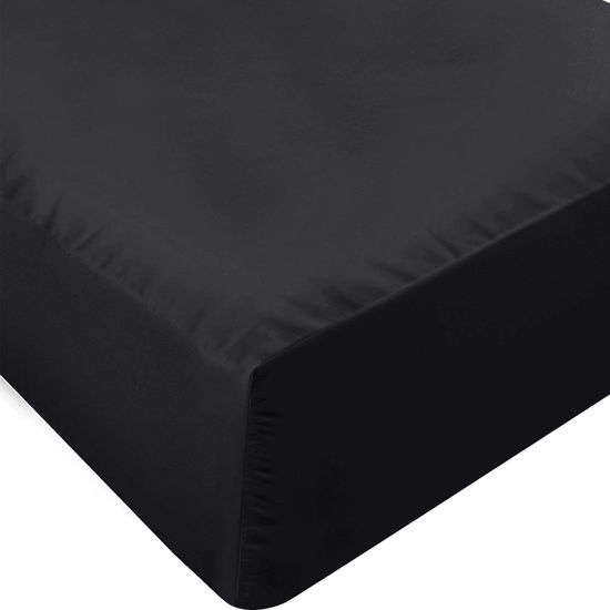 Picture of Utopia Bedding Full Fitted Sheet - Bottom Sheet - Deep Pocket - Soft Microfiber - Shrinkage and Fade Resistant - Easy Care -1 Fitted Sheet Only (Black)