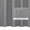Picture of ALYVIA SPRING Long Fabric Shower Curtain Liner Waterproof - 72" x 78", Soft & Lightweight Long Shower Curtain with 3 Magnets, Machine Washable - 72x78, Grey