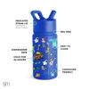 Picture of Simple Modern Disney Pixar Kids Water Bottle with Straw Lid | Reusable Insulated Stainless Steel Cup for Boys, School | Summit Collection | 14oz, Pixar Mashup on Blue