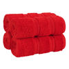 Picture of American Soft Linen Luxury Washcloths for Bathroom, 100% Cotton 4 Piece Turkish Wash Cloth Set, 13x13 in Soft Rags for Body and Face, Red Washcloths