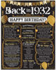 Picture of 93rd Birthday Party Decorations for 93rd Birthday (Ninety-three) - Remembering The Year 1932 - Party Supplies - Gifts for Men and Women Turning 93 - Back In 1932 Birthday Card 11x14 Unframed Print