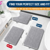 Picture of OLANLY Toilet Rugs U-Shaped 24x20, Extra Soft Absorbent Chenille Contour Bathroom Rugs for Toilet, Dry Quickly, Machine Washable, Non-Slip Toilet Bath Mat, Light Grey