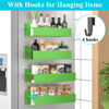 Picture of HuggieGems 4 Pack Magnetic Spice Storage Rack Organizer for Refrigerator and Oven, Green Fridge Organizers and Storage