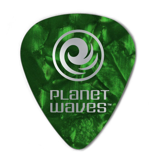 Picture of D'Addario Celluloid Guitar Picks - Guitar Accessories - Guitar Picks for Acoustic Guitar, Electric Guitar, Bass Guitar - Natural Feel, Warm Tone - Green, Extra Heavy 1.25mm Heavy, 25-pack