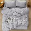 Picture of Bedsure Duvet Cover Queen Size with Fitted Sheet - 4 Pieces Prewashed Extra Soft Bedding Set, Includes 1 Duvet Cover 90x90 Inches with Zipper Closure, 2 Pillow Shams, 1 Fitted Sheet, Light Grey