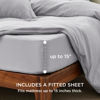 Picture of Bedsure Duvet Cover King Size with Fitted Sheet - 4 Pieces Prewashed Extra Soft Bedding Set, Includes 1 Duvet Cover 104x90 Inches with Zipper Closure, 2 Pillow Shams, 1 Fitted Sheet, Light Grey