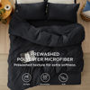 Picture of Bedsure Duvet Cover King Size with Fitted Sheet - 4 Pieces Prewashed Extra Soft Bedding Set, Includes 1 Duvet Cover 104x90 Inches with Zipper Closure, 2 Pillow Shams, 1 Fitted Sheet, Black