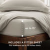 Picture of Bedsure California King Size Duvet Cover with Fitted Sheet - 4 Pieces Prewashed Extra Soft Bedding Set, Includes 1 Duvet Cover 104x98 Inches, 2 Pillow Shams, 1 Fitted Sheet, Linen