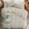 Picture of Bedsure California King Size Duvet Cover with Fitted Sheet - 4 Pieces Prewashed Extra Soft Bedding Set, Includes 1 Duvet Cover 104x98 Inches, 2 Pillow Shams, 1 Fitted Sheet, Linen