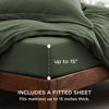 Picture of Bedsure Duvet Cover Full Size with Fitted Sheet - 4 Pieces Prewashed Extra Soft Bedding Set, Includes 1 Duvet Cover 80x90 Inches with Zipper Closure, 2 Pillow Shams, 1 Fitted Sheet, Olive Green