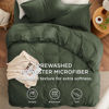 Picture of Bedsure Duvet Cover King Size with Fitted Sheet - 4 Pieces Prewashed Extra Soft Bedding Set, Includes 1 Duvet Cover 104x90 Inches with Zipper Closure, 2 Pillow Shams, 1 Fitted Sheet, Olive Green