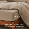 Picture of Bedsure Duvet Cover King Size with Fitted Sheet - 4 Pieces Prewashed Extra Soft Bedding Set, Includes 1 Duvet Cover 104x90 Inches with Zipper Closure, 2 Pillow Shams, 1 Fitted Sheet, Deep Beige
