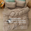 Picture of Bedsure California King Size Duvet Cover with Fitted Sheet - 4 Pieces Prewashed Extra Soft Bedding Set, Includes 1 Duvet Cover 104x98 Inches, 2 Pillow Shams, 1 Fitted Sheet, Deep Beige